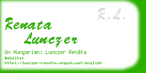 renata lunczer business card